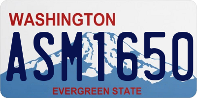 WA license plate ASM1650