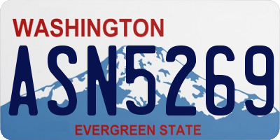 WA license plate ASN5269