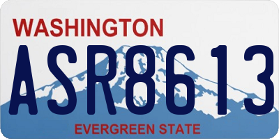 WA license plate ASR8613