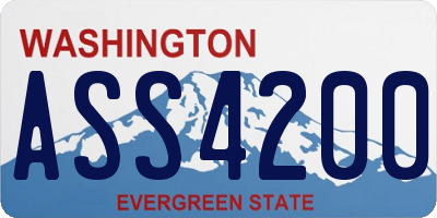 WA license plate ASS4200