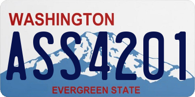 WA license plate ASS4201
