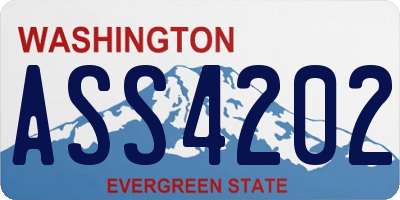 WA license plate ASS4202
