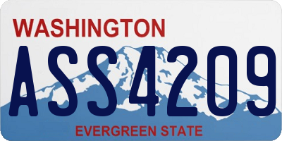 WA license plate ASS4209