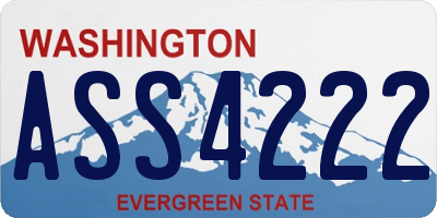WA license plate ASS4222