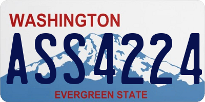 WA license plate ASS4224