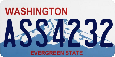 WA license plate ASS4232