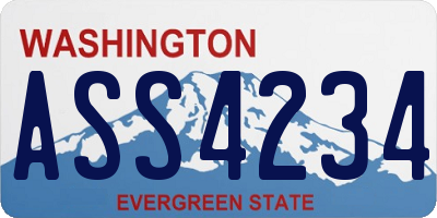 WA license plate ASS4234
