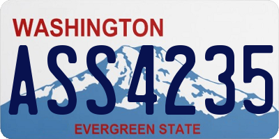 WA license plate ASS4235