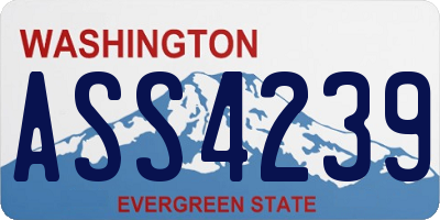 WA license plate ASS4239