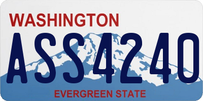 WA license plate ASS4240