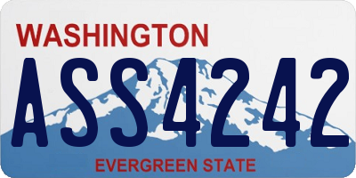 WA license plate ASS4242