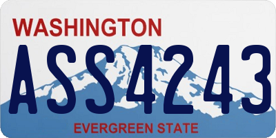 WA license plate ASS4243