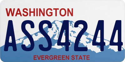 WA license plate ASS4244