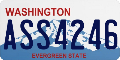 WA license plate ASS4246