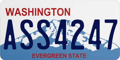 WA license plate ASS4247