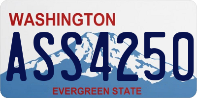 WA license plate ASS4250