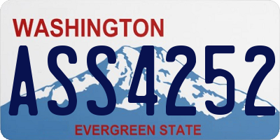 WA license plate ASS4252