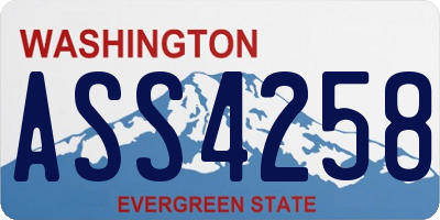 WA license plate ASS4258