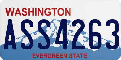 WA license plate ASS4263