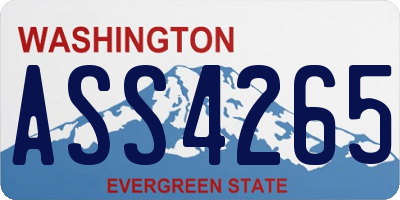 WA license plate ASS4265