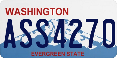 WA license plate ASS4270
