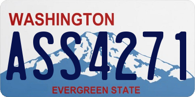 WA license plate ASS4271