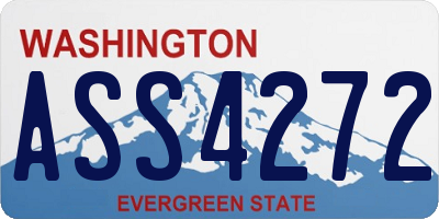 WA license plate ASS4272