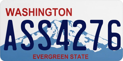 WA license plate ASS4276