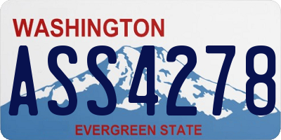 WA license plate ASS4278