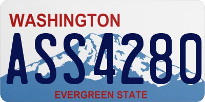 WA license plate ASS4280