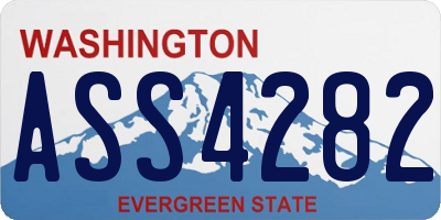 WA license plate ASS4282