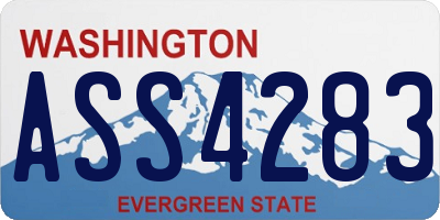 WA license plate ASS4283
