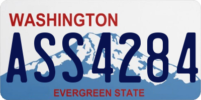 WA license plate ASS4284