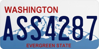 WA license plate ASS4287