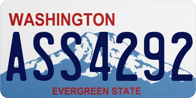 WA license plate ASS4292