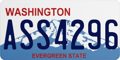 WA license plate ASS4296