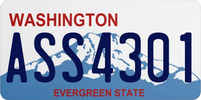 WA license plate ASS4301