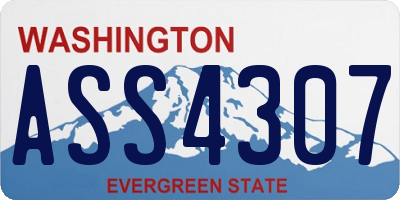 WA license plate ASS4307