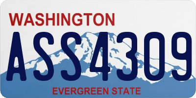 WA license plate ASS4309