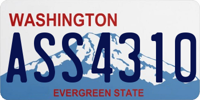 WA license plate ASS4310