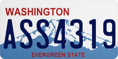 WA license plate ASS4319