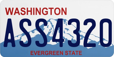 WA license plate ASS4320