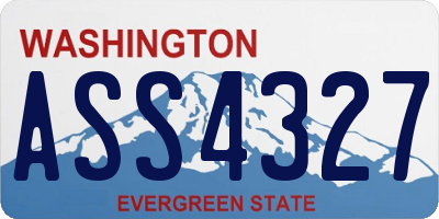 WA license plate ASS4327
