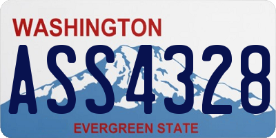 WA license plate ASS4328
