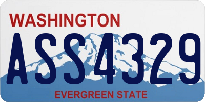 WA license plate ASS4329