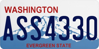 WA license plate ASS4330