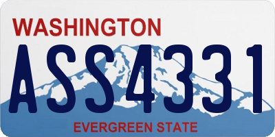 WA license plate ASS4331