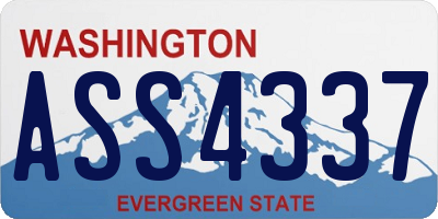 WA license plate ASS4337