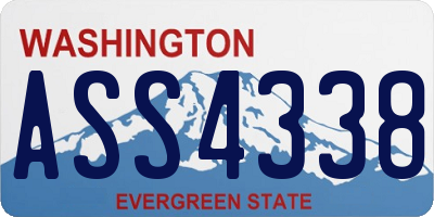 WA license plate ASS4338