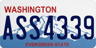 WA license plate ASS4339
